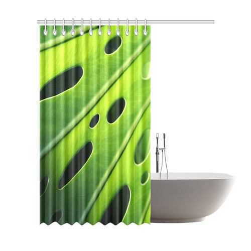 Tropical Monstera Leaf Shower Curtain 72"x84"