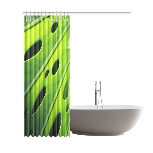 Tropical Monstera Leaf Shower Curtain 72"x84"