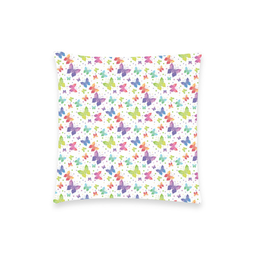 Colorful Butterflies Custom  Pillow Case 18"x18" (one side) No Zipper