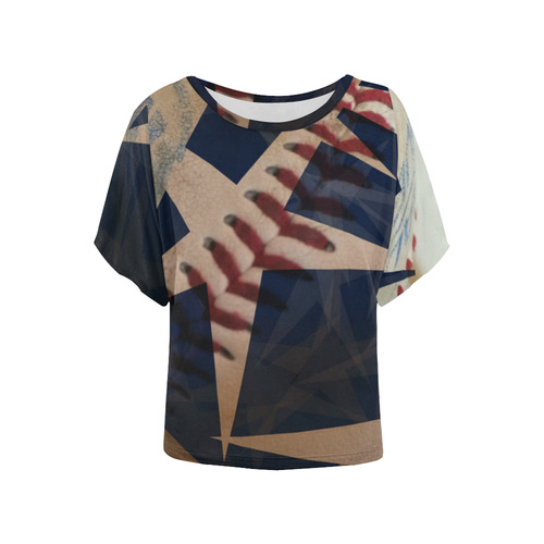 As American as....... Women's Batwing-Sleeved Blouse T shirt (Model T44)