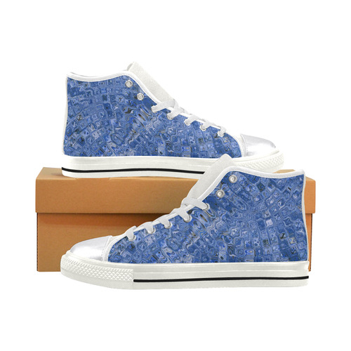 melting swirl C by FeelGood Women's Classic High Top Canvas Shoes (Model 017)