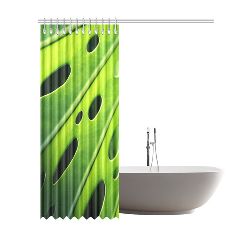 Tropical Monstera Leaf Shower Curtain 69"x84"