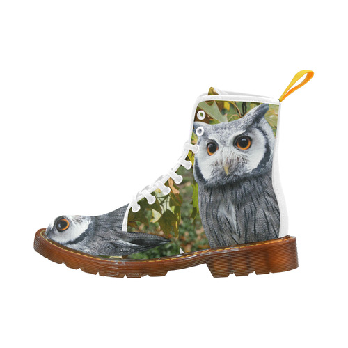 Owl and Leaves Martin Boots For Women Model 1203H
