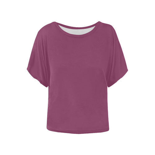 Boysenberry Women's Batwing-Sleeved Blouse T shirt (Model T44)