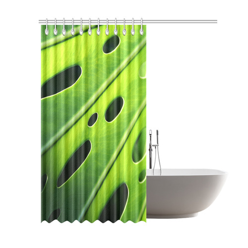 Tropical Monstera Leaf Shower Curtain 69"x84"