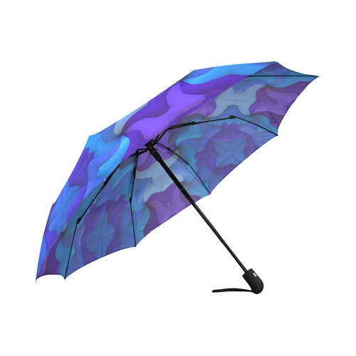 Blues and Purples Auto-Foldable Umbrella (Model U04)