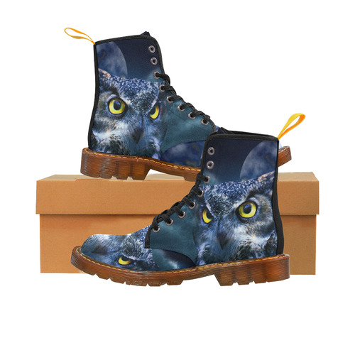 Owl and Night Sky Martin Boots For Men Model 1203H