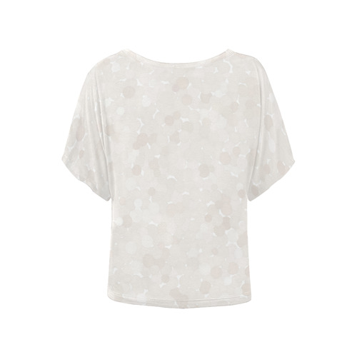 Bridal Blush Bubbles Women's Batwing-Sleeved Blouse T shirt (Model T44)