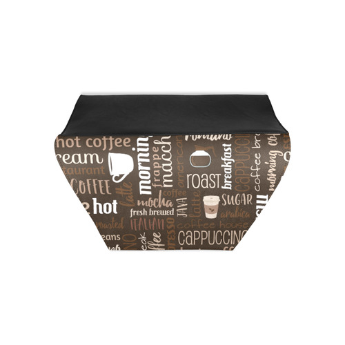 Brown, Chocolate, Coffee, Cappuccino, Latte, Words Pattern. Clutch Bag (Model 1630)