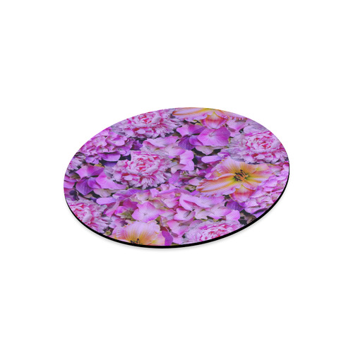 wonderful floral 24  by FeelGood Round Mousepad