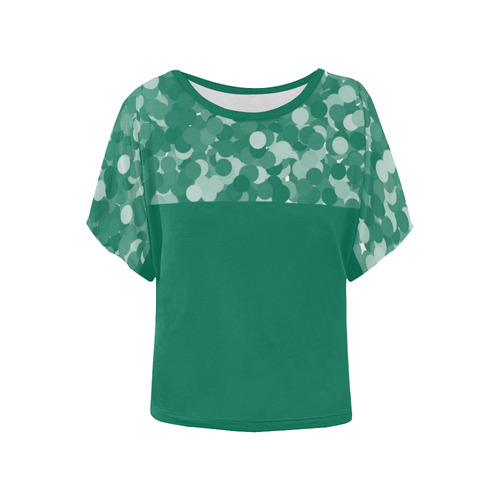 Lush Meadow Bubbles Women's Batwing-Sleeved Blouse T shirt (Model T44)