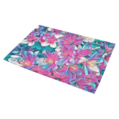 wonderful floral 25A  by FeelGood Azalea Doormat 30" x 18" (Sponge Material)