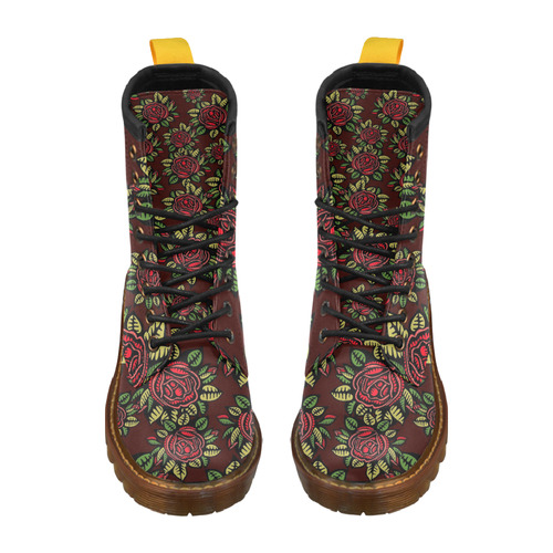 Flash Roses High Grade PU Leather Martin Boots For Women Model 402H