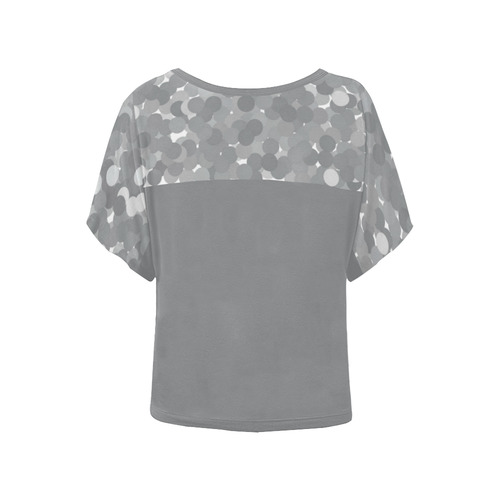 Sharkskin Bubbles Women's Batwing-Sleeved Blouse T shirt (Model T44)