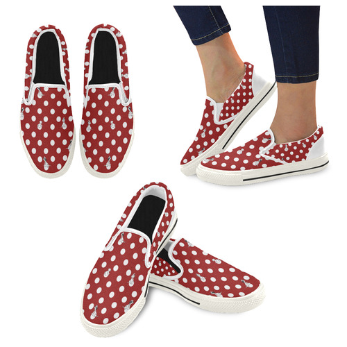 Seeing Spots Women's Slip-on Canvas Shoes/Large Size (Model 019)