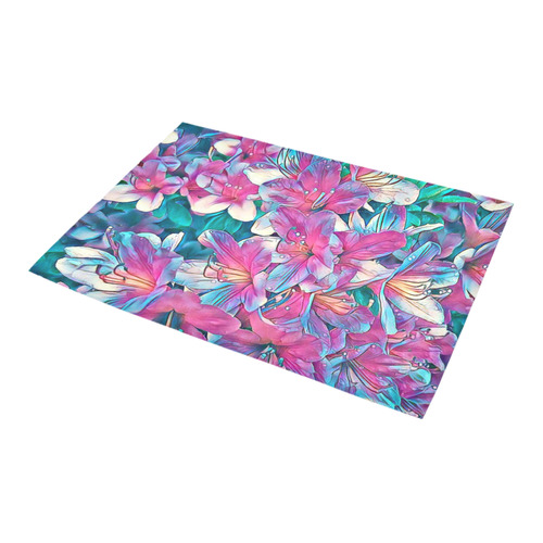 wonderful floral 25A  by FeelGood Azalea Doormat 24" x 16" (Sponge Material)