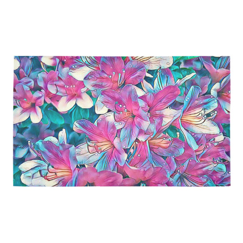 wonderful floral 25A  by FeelGood Azalea Doormat 30" x 18" (Sponge Material)