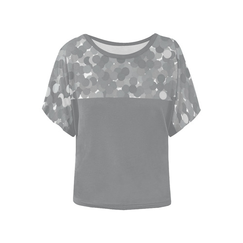 Sharkskin Bubbles Women's Batwing-Sleeved Blouse T shirt (Model T44)