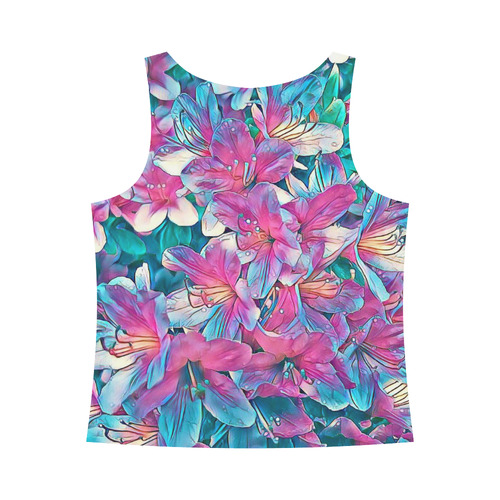 wonderful floral 25A  by FeelGood All Over Print Tank Top for Women (Model T43)