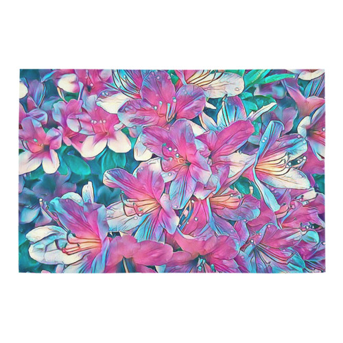 wonderful floral 25A  by FeelGood Azalea Doormat 24" x 16" (Sponge Material)