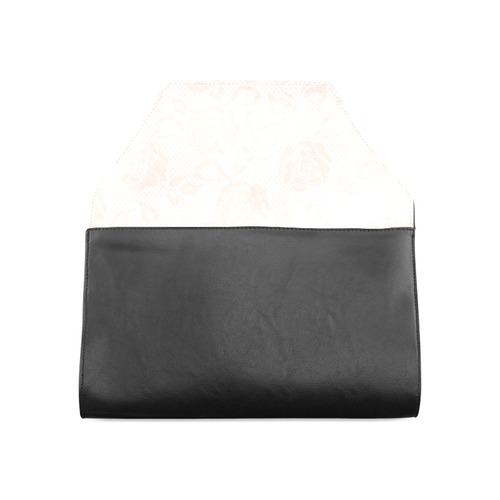 Pink Roses, Rose Flowers, Lace Effect, Floral Pattern Clutch Bag (Model 1630)