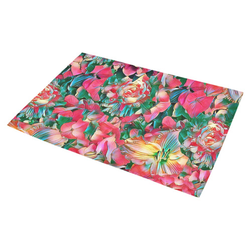 wonderful floral 24B  by FeelGood Azalea Doormat 30" x 18" (Sponge Material)