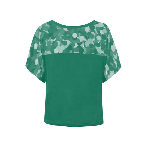 Lush Meadow Bubbles Women's Batwing-Sleeved Blouse T shirt (Model T44)