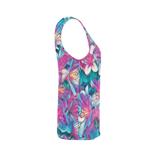 wonderful floral 25A  by FeelGood All Over Print Tank Top for Women (Model T43)