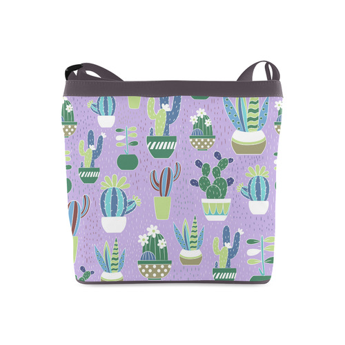 Cactus Pattern Green Blue Purple Crossbody Bags (Model 1613)