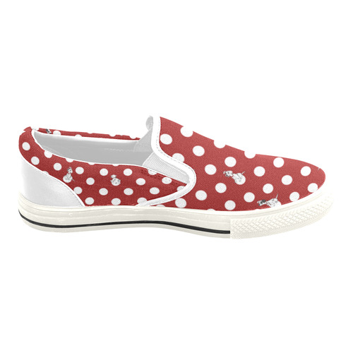 Seeing Spots Women's Slip-on Canvas Shoes/Large Size (Model 019)