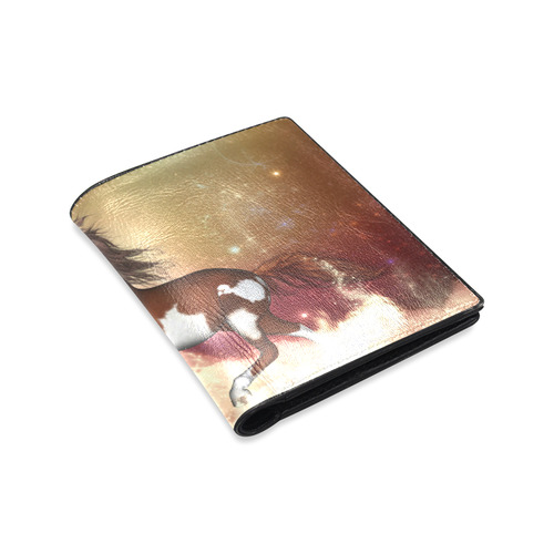 Wonderful wild horse in the sky Men's Leather Wallet (Model 1612)