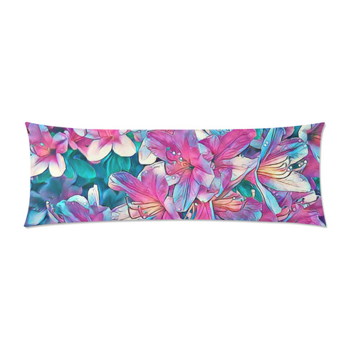 wonderful floral 25A  by FeelGood Custom Zippered Pillow Case 21"x60"(Two Sides)