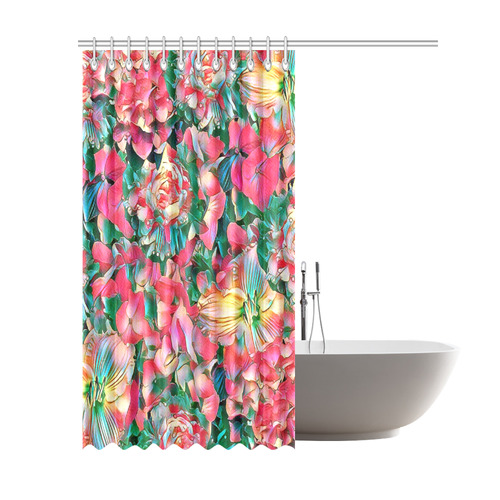 wonderful floral 24B  by FeelGood Shower Curtain 69"x84"