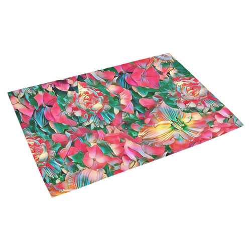 wonderful floral 24B  by FeelGood Azalea Doormat 30" x 18" (Sponge Material)