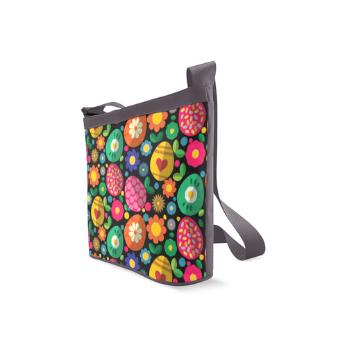 Easter Egg Pattern Pink Orange Green Crossbody Bags (Model 1613)