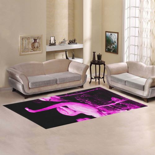 Hot Pink Flamingos Area Rug 7'x3'3''