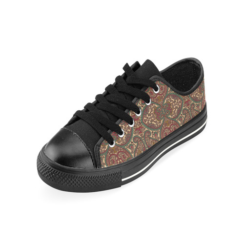 Shiny Rhinestones Low Top Canvas Shoes for Kid (Model 018)