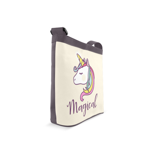 Cute Magical Unicorn Typography Crossbody Bags (Model 1613)