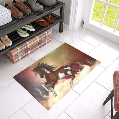 Wonderful wild horse in the sky Azalea Doormat 24" x 16" (Sponge Material)