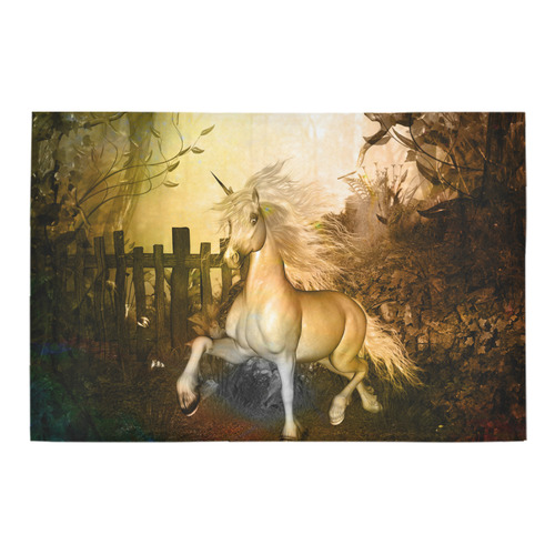 White unicorn in the night Azalea Doormat 24" x 16" (Sponge Material)