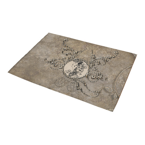 Elegant floral design Azalea Doormat 24" x 16" (Sponge Material)