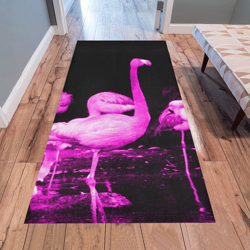 Hot Pink Flamingos Area Rug 7'x3'3''