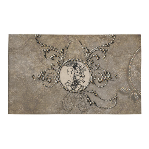 Elegant floral design Azalea Doormat 30" x 18" (Sponge Material)