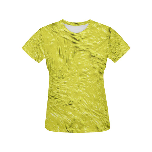 thick wet paint F by FeelGood All Over Print T-Shirt for Women (USA Size) (Model T40)