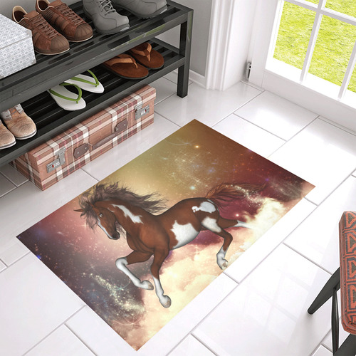 Wonderful wild horse in the sky Azalea Doormat 30" x 18" (Sponge Material)