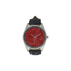 thick wet paint E by FeelGood Men's Casual Leather Strap Watch(Model 211)