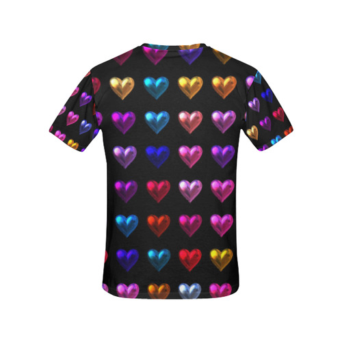 shiny hearts 2 All Over Print T-Shirt for Women (USA Size) (Model T40)