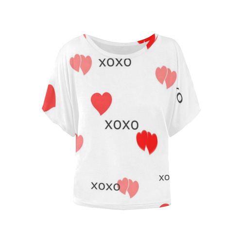 xoxo Women's Batwing-Sleeved Blouse T shirt (Model T44)