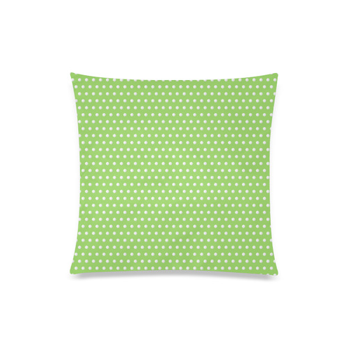 Polka Dot Pin Lime - Jera Nour Custom Zippered Pillow Case 20"x20"(Twin Sides)