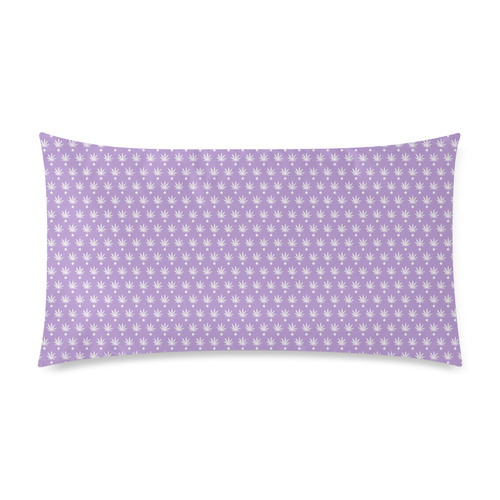Dotted Purple Cannabis - Jera Nour Rectangle Pillow Case 20"x36"(Twin Sides)